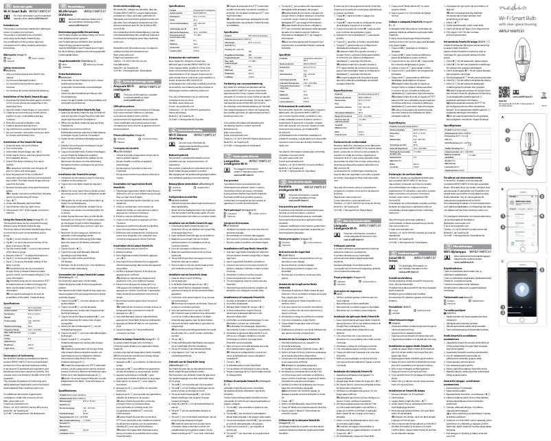 Page n°1 - Manuel utilisateur Nedis WIFILF10WTC37