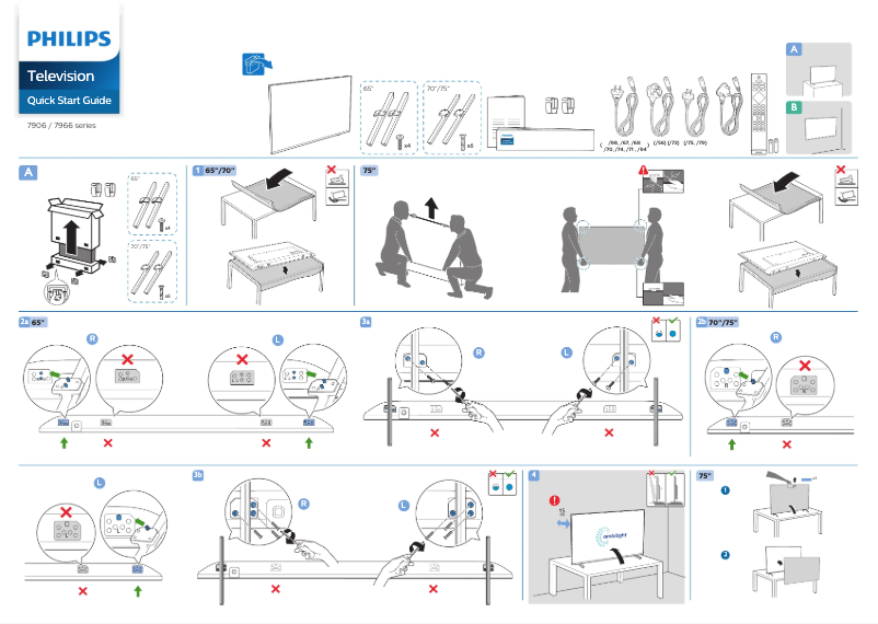 Page 1 of the manual Quick Start Guide Philips 65PUT7966