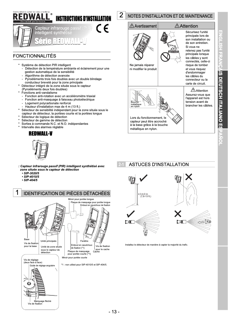 Página 1 del manual Manual de usuario Optex SIP-5
