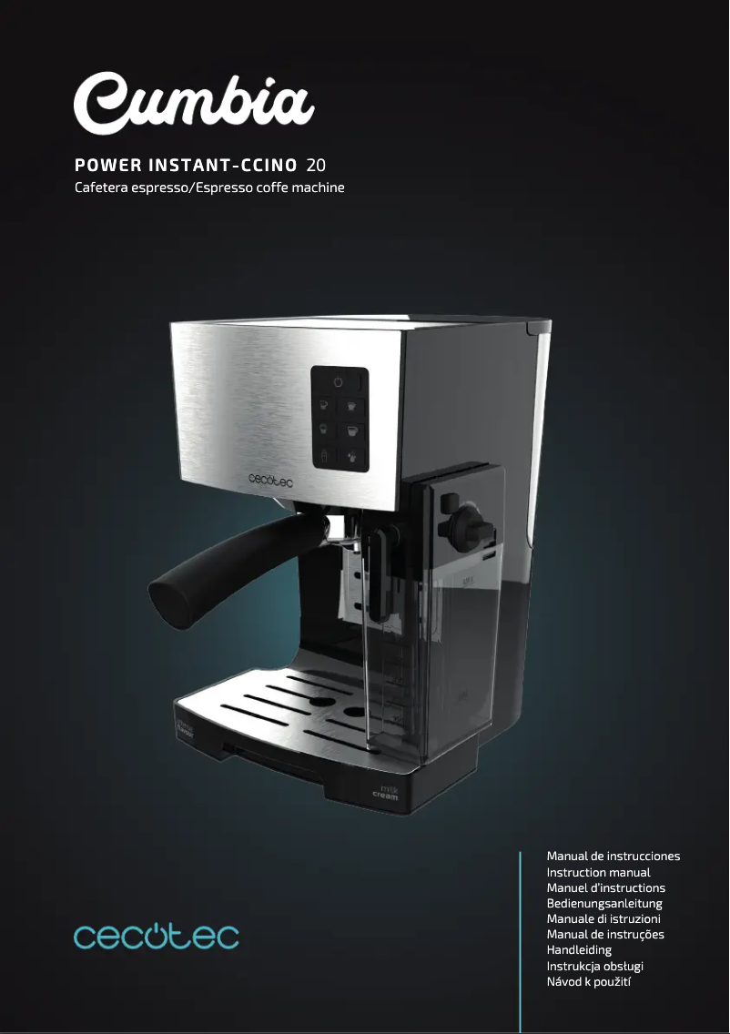 Page n°1 - Manuel utilisateur Cecotec Power Instant-ccino 20