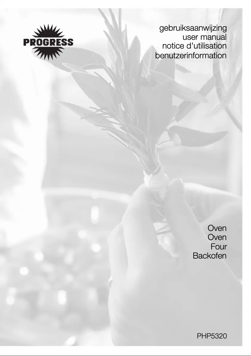 Page n°1 - Manuel utilisateur Progress PHP5320