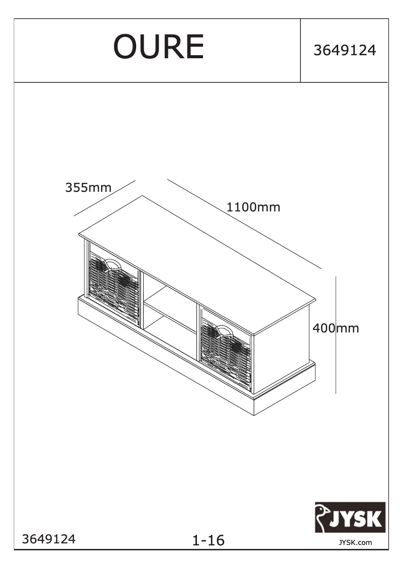 Page 1 de la notice Manuel utilisateur JYSK Oure