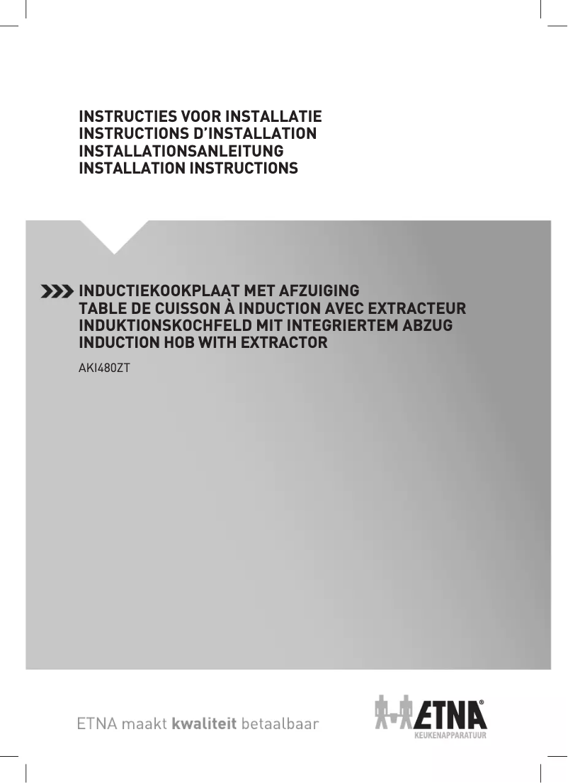 Page 1 de la notice Guide d'installation Etna AKI480ZT
