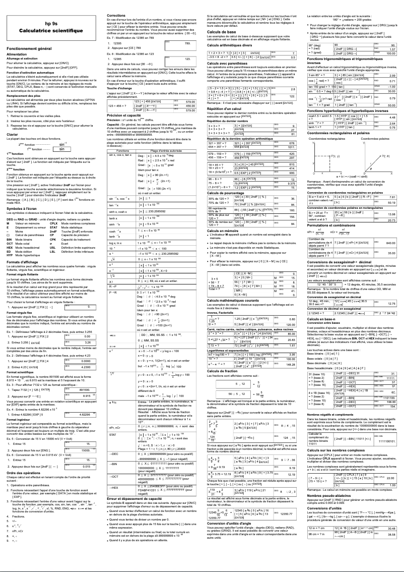Image de la première page du manuel de l'appareil 9s
