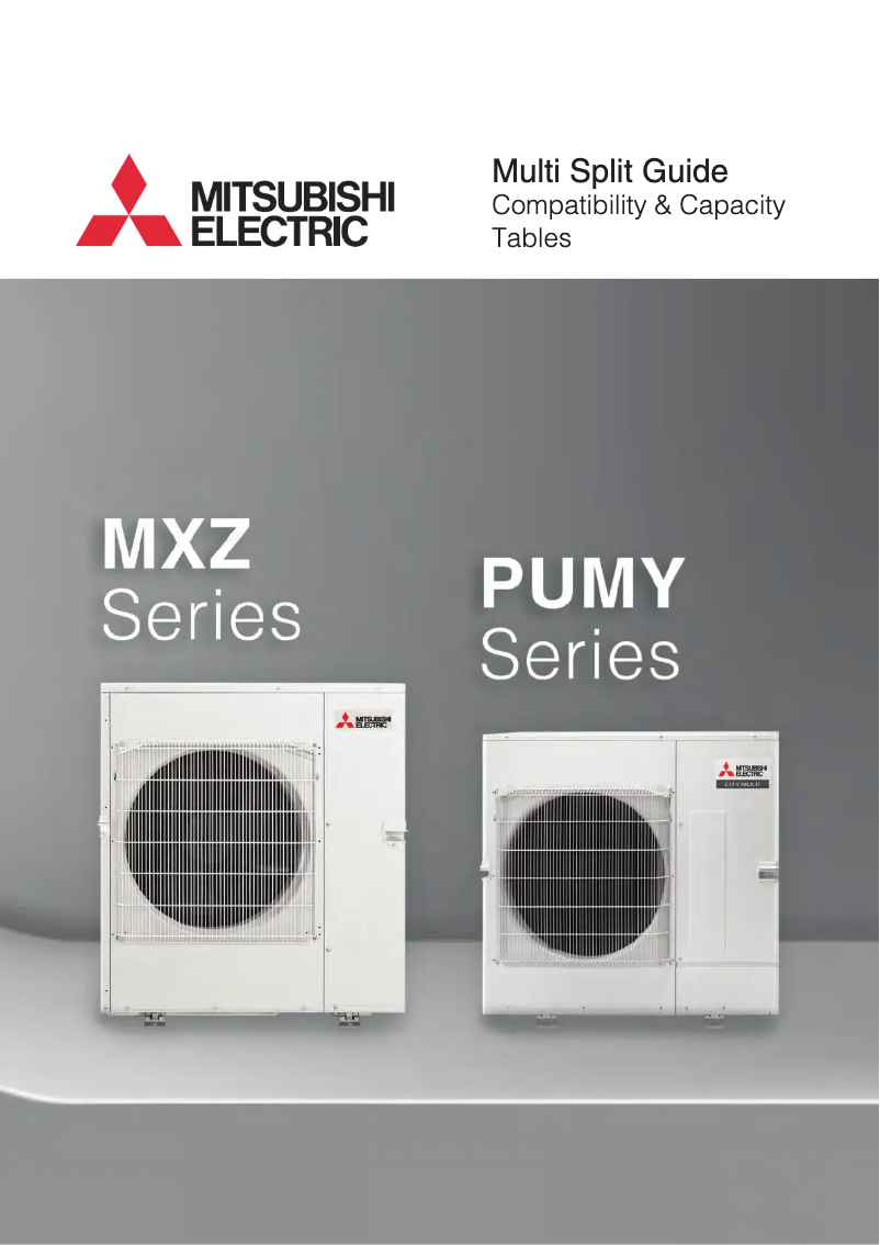 Page 1 de la notice Manuel utilisateur Mitsubishi PUMY-SP-80-140V/Y-KMD