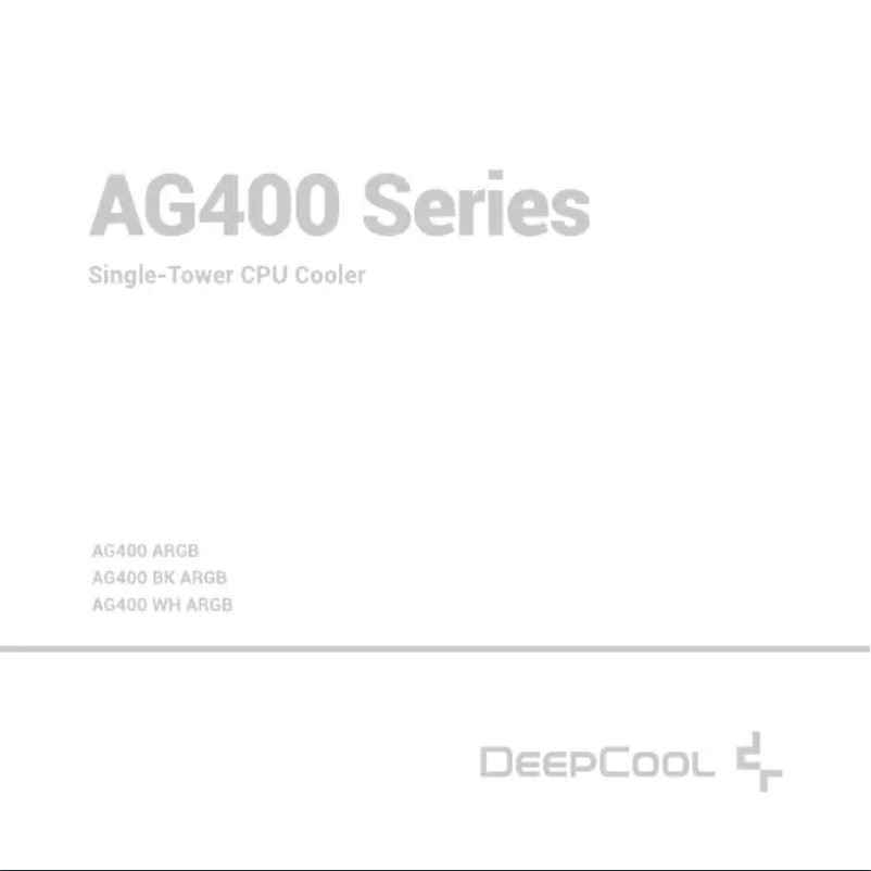 Page n°1 - Manuel utilisateur DeepCool AG400