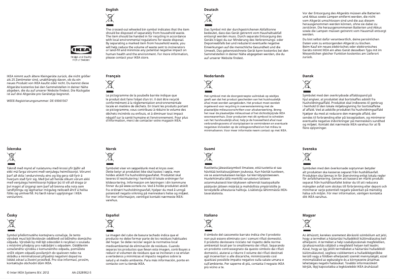 Page 1 de la notice Manuel utilisateur Ikea KOPPLA 902.956.15