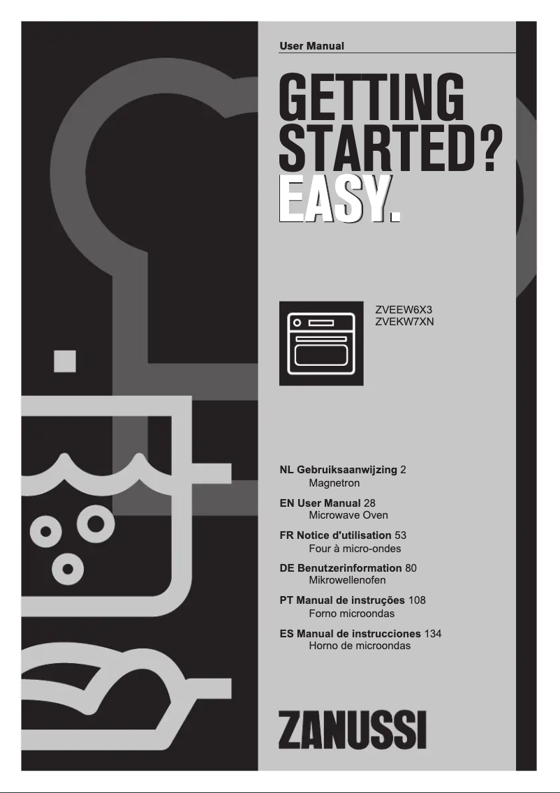 Page n°1 - Manuel utilisateur Zanussi ZVEEW6X3