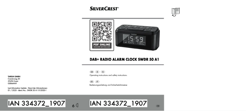 Page n°1 - Manuel utilisateur SilverCrest SWDR 50 A1
