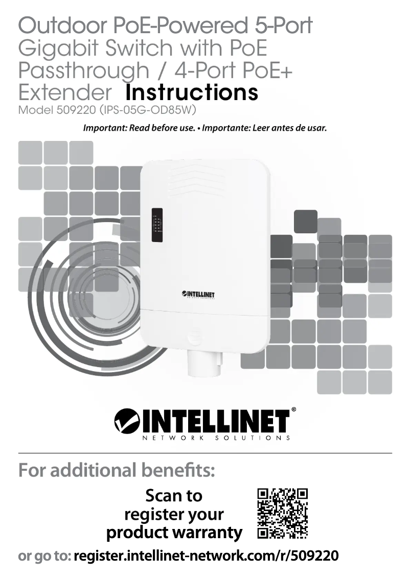 Page 1 de la notice Manuel utilisateur Intellinet 509220