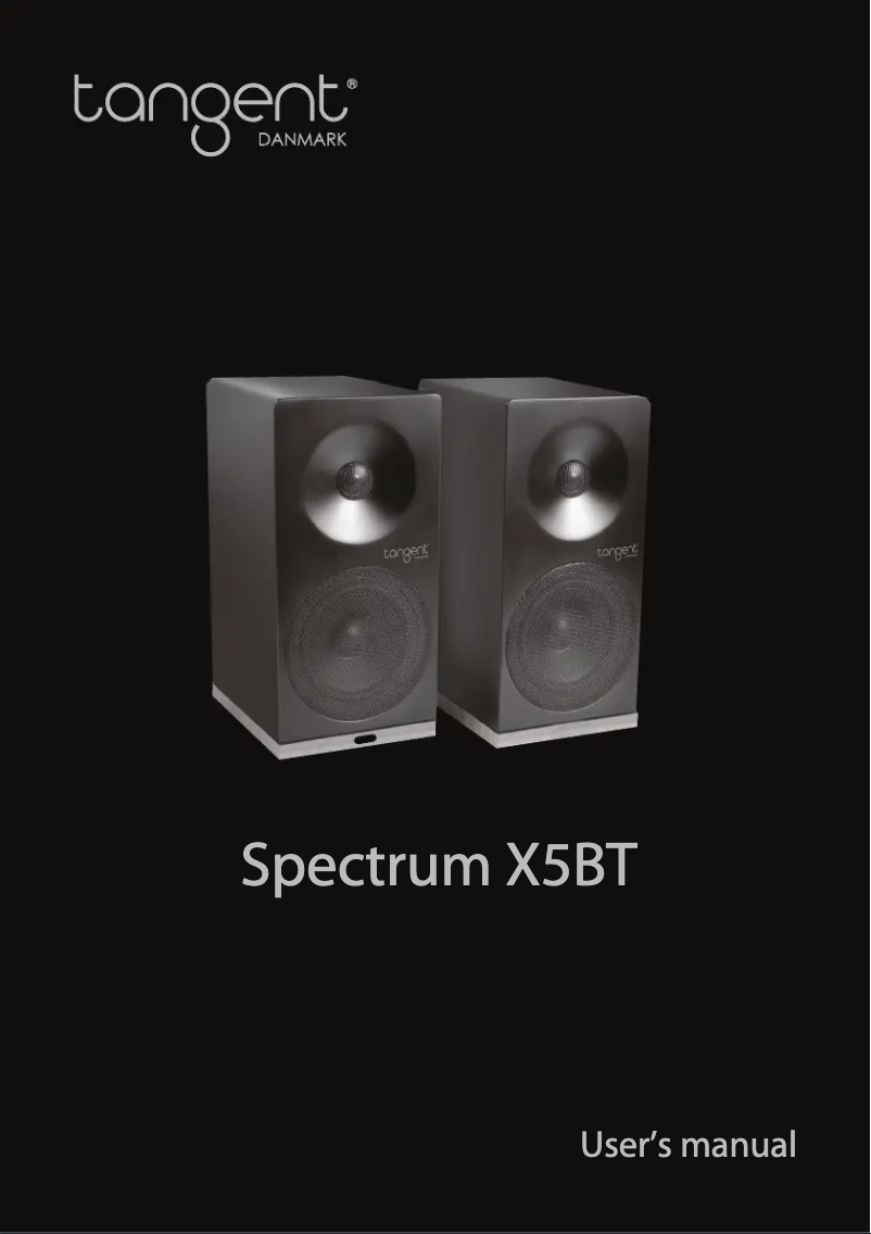 Página 1 del manual Manual de usuario Tangent Spectrum X5BT