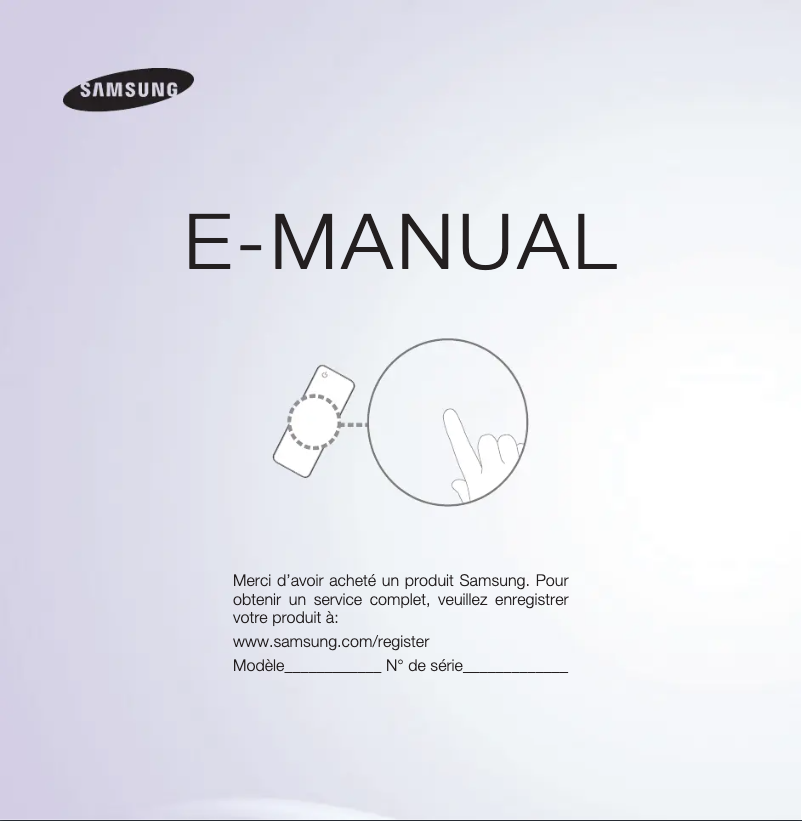 Page 1 de la notice Manuel utilisateur Samsung UN55ES8000F