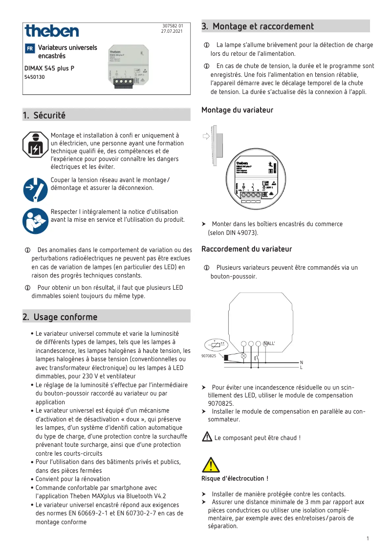 Página 1 del manual Manual de usuario Theben DIMAX 545 plus P