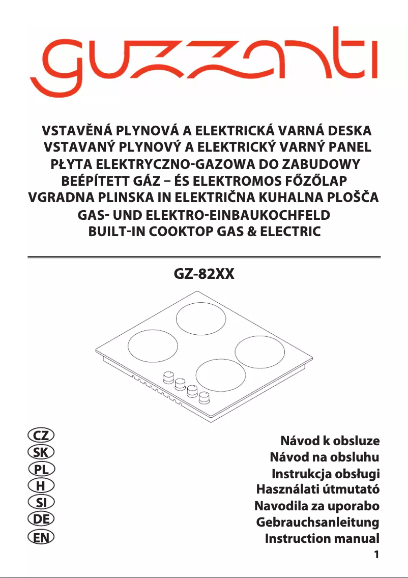 Page 1 de la notice Manuel utilisateur Guzzanti GZ-8204