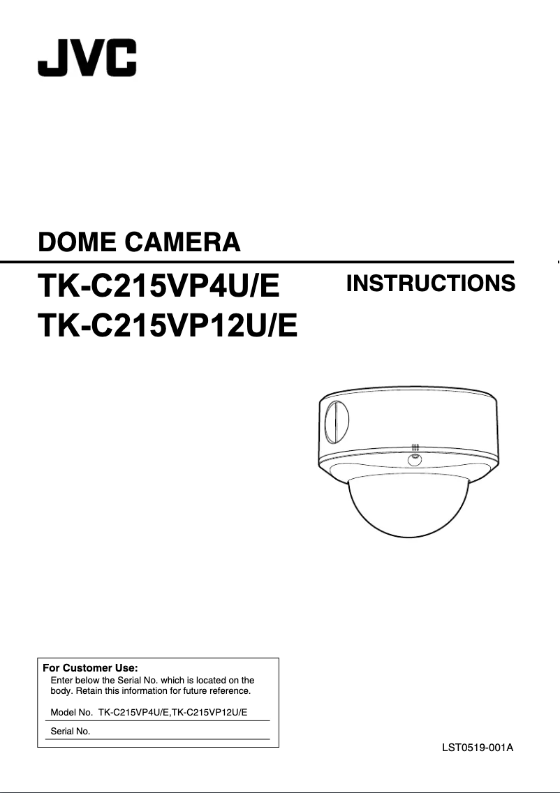 Image de la première page du manuel de l'appareil TK-C215VP4E