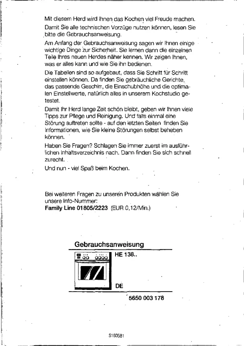 Page 1 de la notice Manuel utilisateur Siemens HE13855