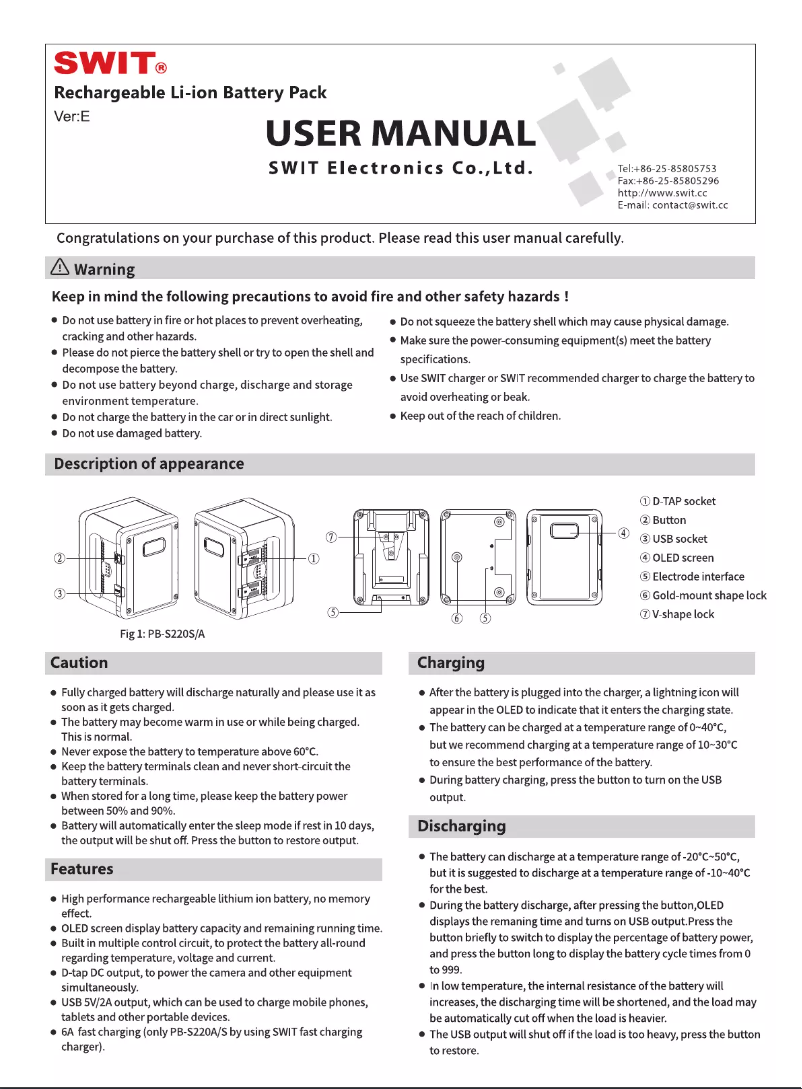 Image de la première page du manuel de l'appareil PB-S146