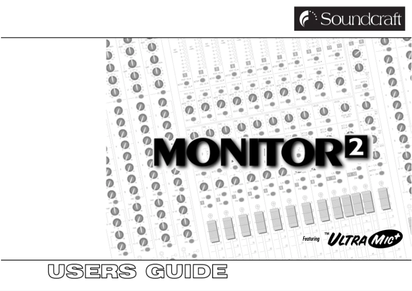 Page n°1 - Manuel utilisateur Soundcraft Spirit Monitor 2
