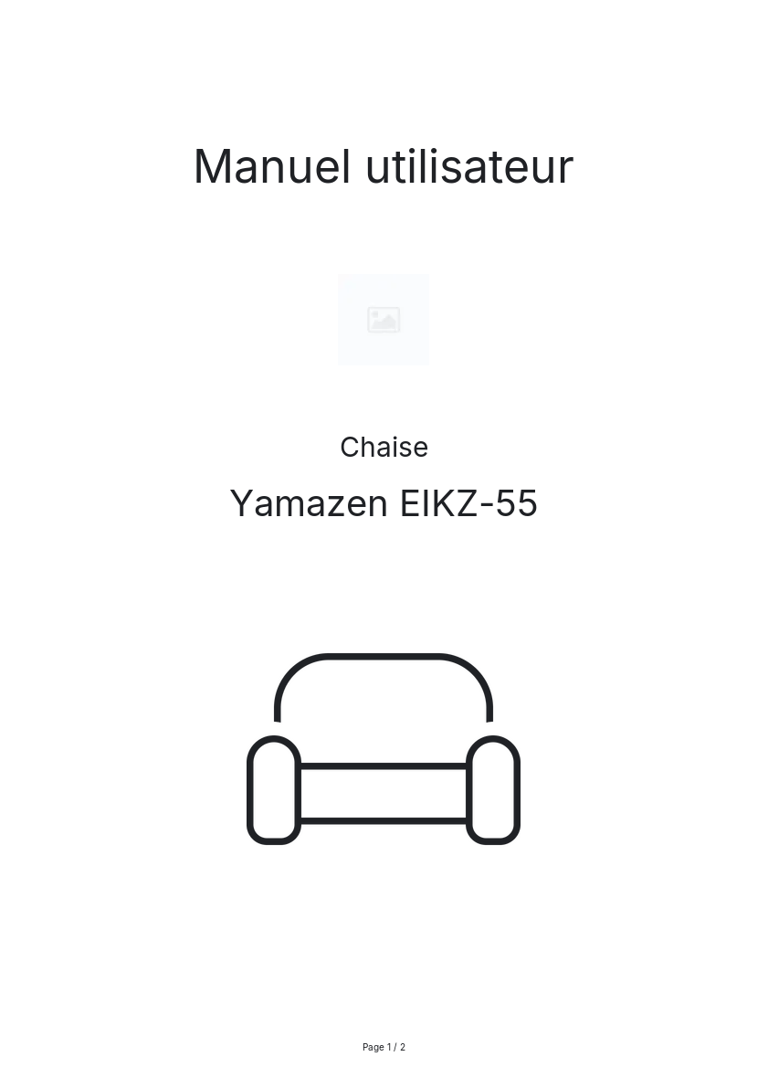 Page n°1 - Manuel utilisateur Yamazen EIKZ-55
