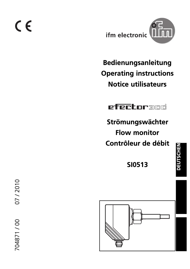 Page n°1 - Manuel utilisateur IFM SI0513