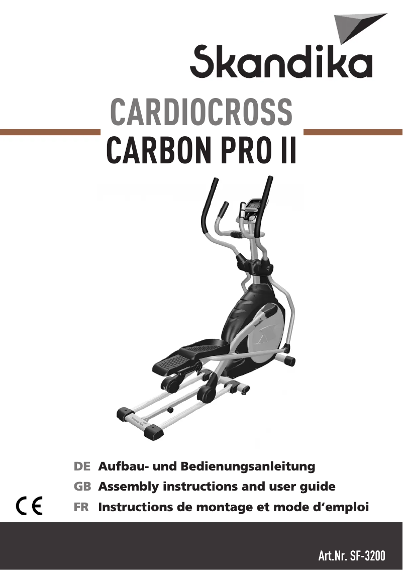 Página 1 del manual Manual de usuario Skandika Cardiocross Carbon Pro II