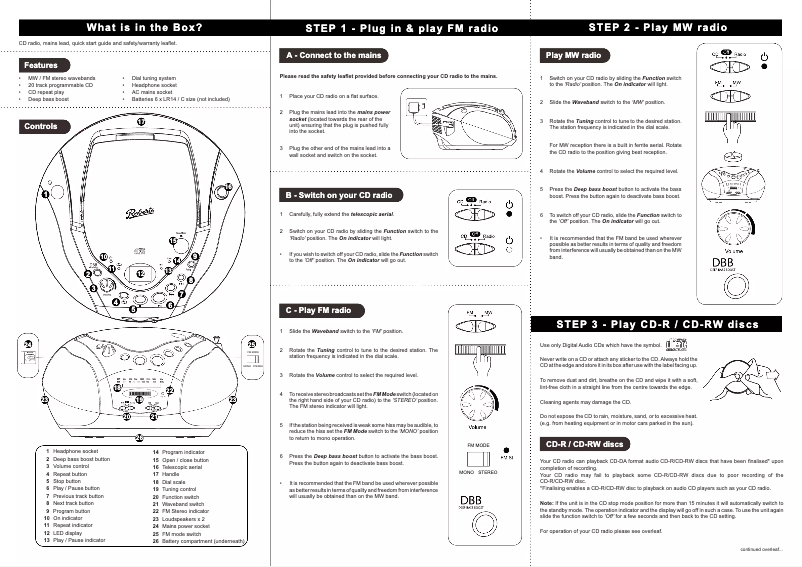 Image de la première page du manuel de l'appareil CD9959