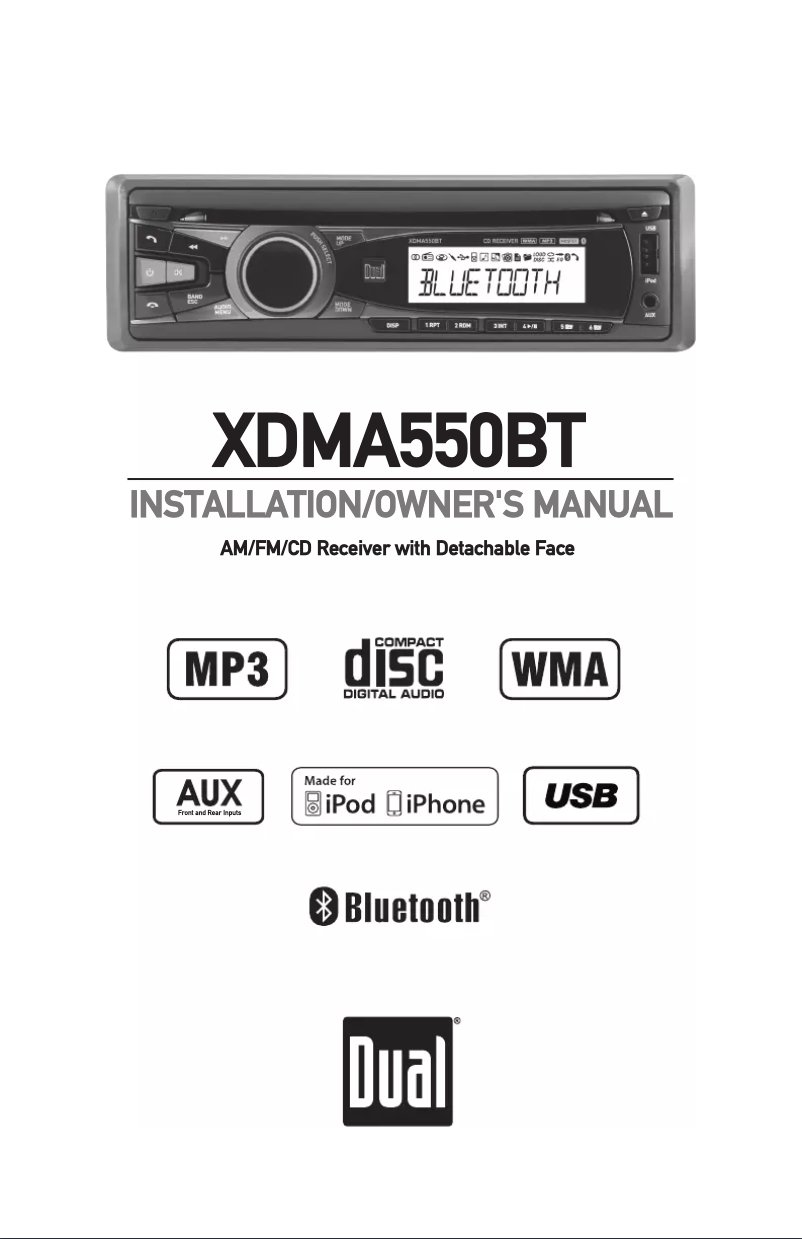 Page n°1 - Manuel utilisateur Dual XDMA550BT
