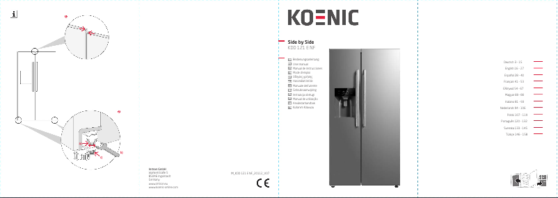 Page 1 de la notice Manuel utilisateur Koenic KDD 121 E NF