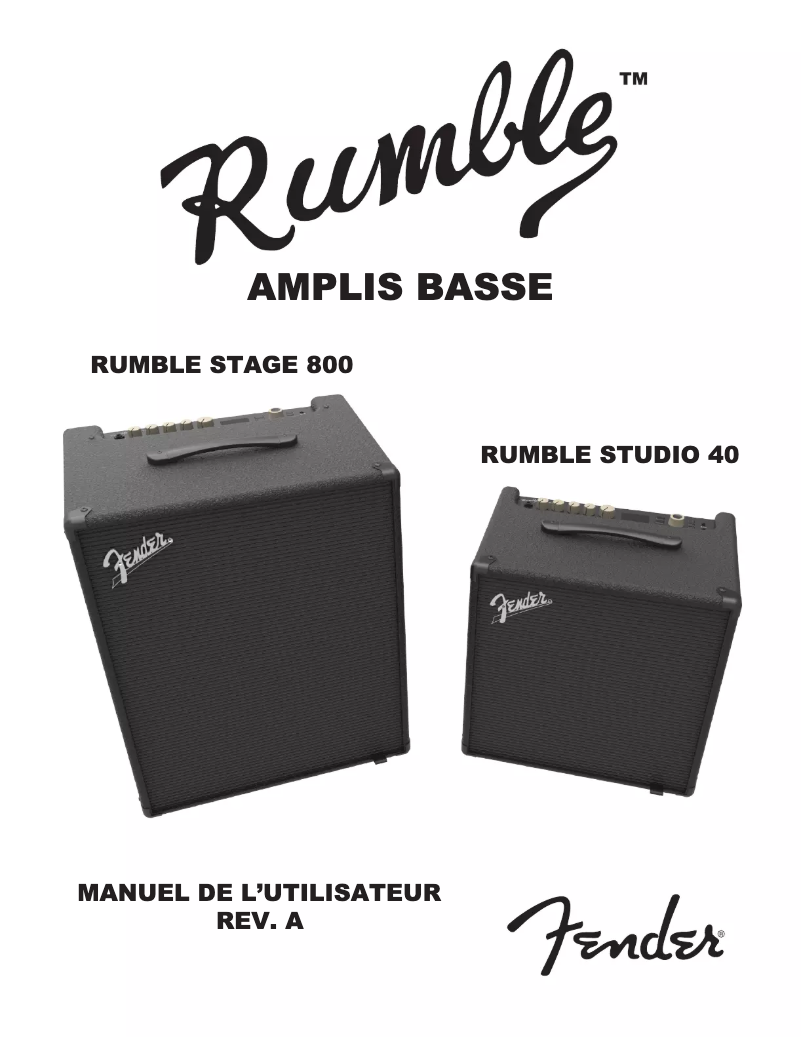 Page n°1 - Manuel utilisateur Fender Rumble Studio 40