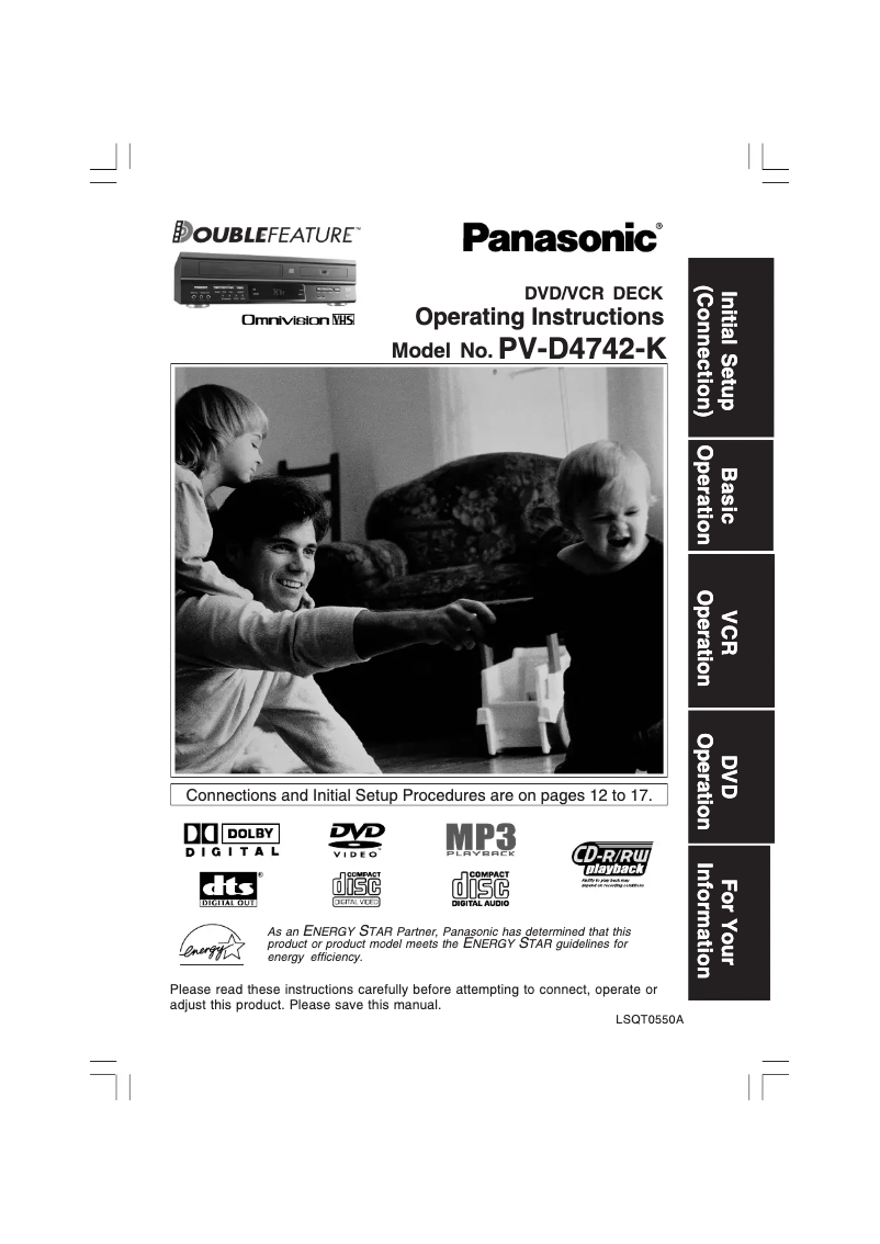 Page n°1 - Manuel utilisateur Panasonic PV-D4742K