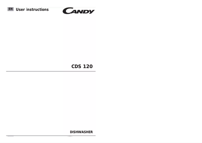 Image de la première page du manuel de l'appareil CDS 120 X