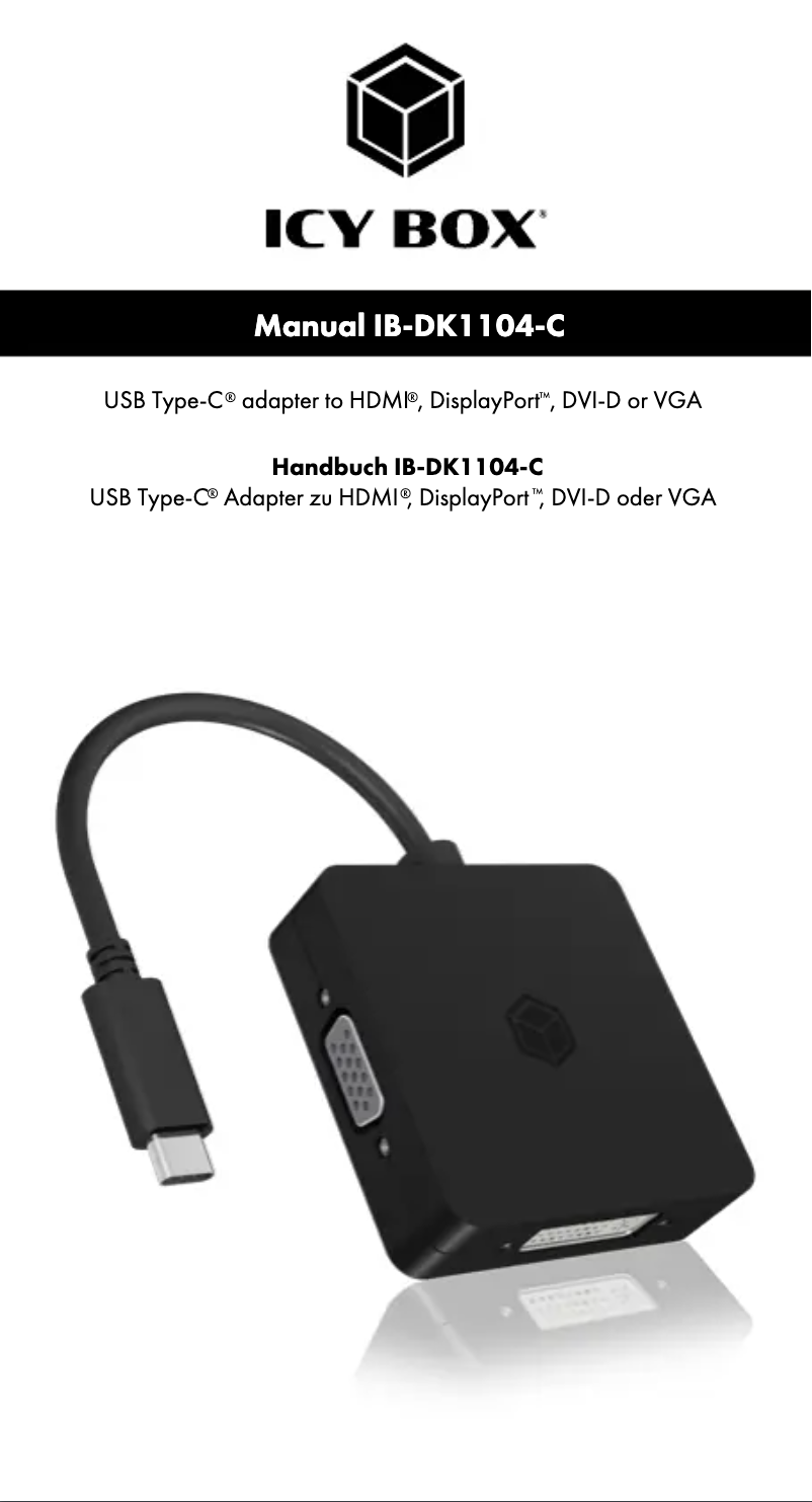 Página 1 del manual Manual de usuario Icy Box IB-DK1104-C