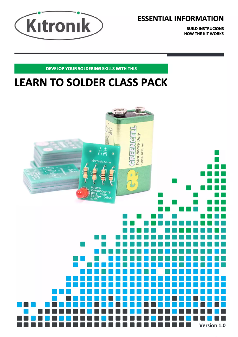 Page n°1 - Manuel utilisateur Kitronik 2163