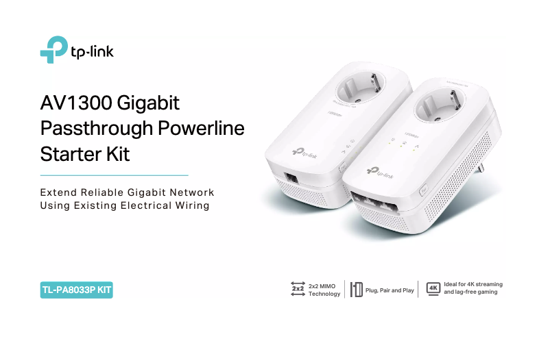 Image de la première page du manuel de l'appareil TL-PA8033P