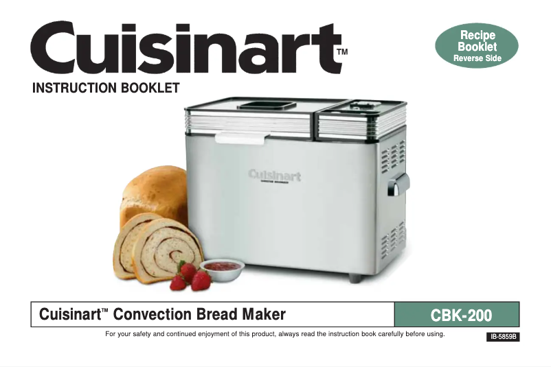 Page n°1 - Manuel utilisateur Cuisinart CBK-200