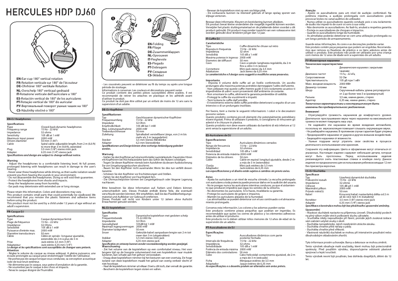 Image de la première page du manuel de l'appareil HDP DJ60
