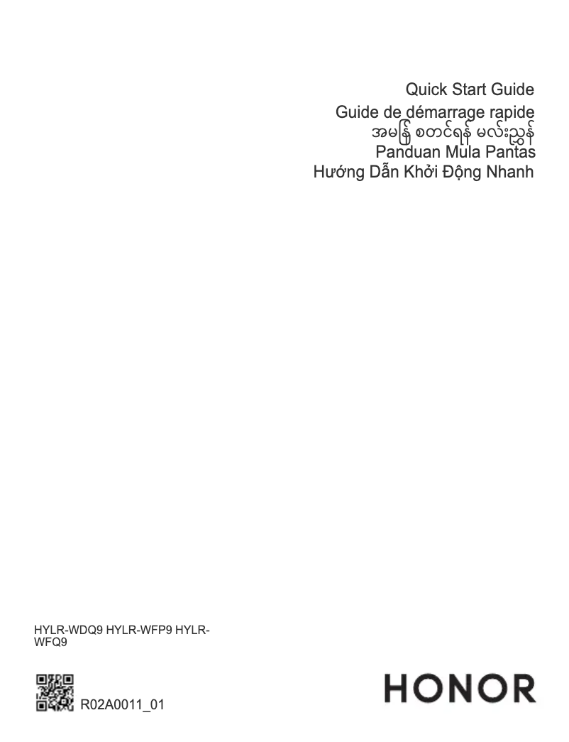 Página 1 del manual Guía de inicio rápido Honor MagicBook Pro