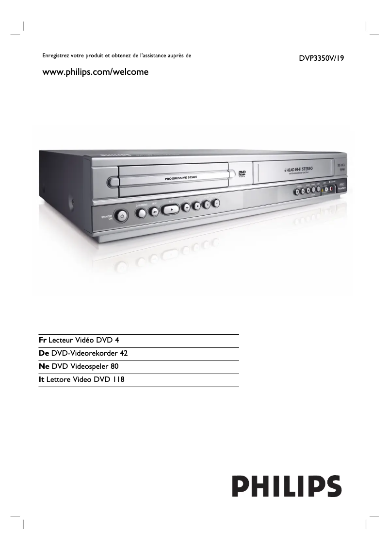 Page 1 de la notice Manuel utilisateur Philips DVP3350V