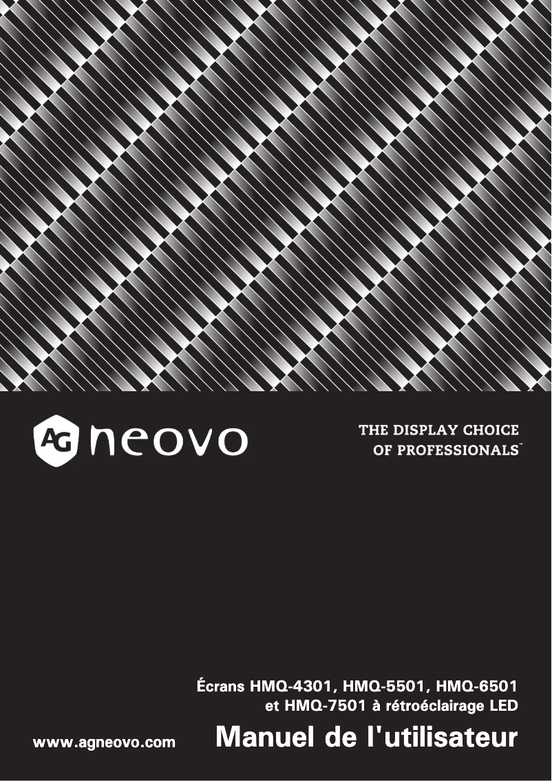 Page 1 de la notice Manuel utilisateur AG Neovo HMQ-7501