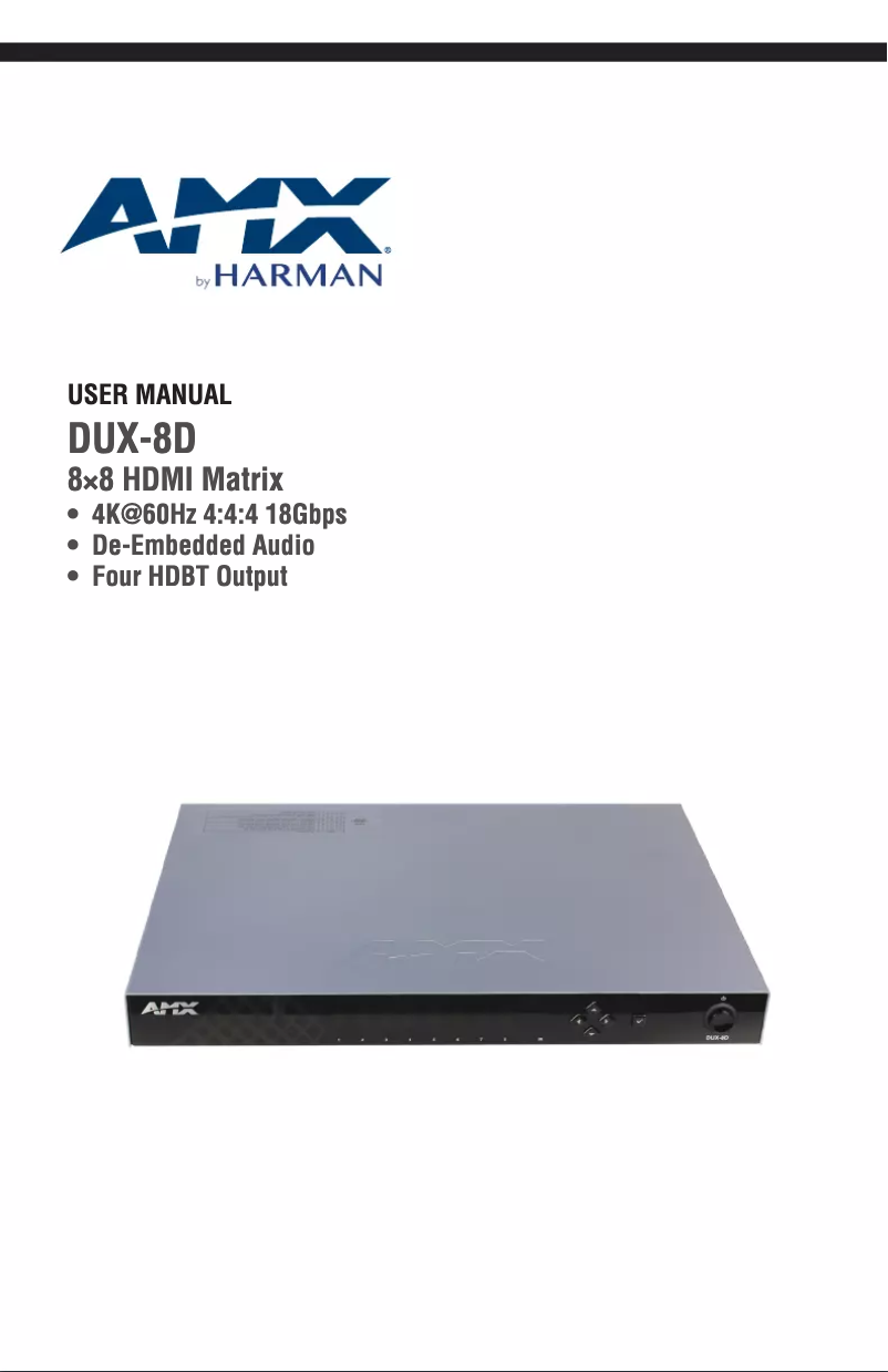 Image de la première page du manuel de l'appareil DUX-8D