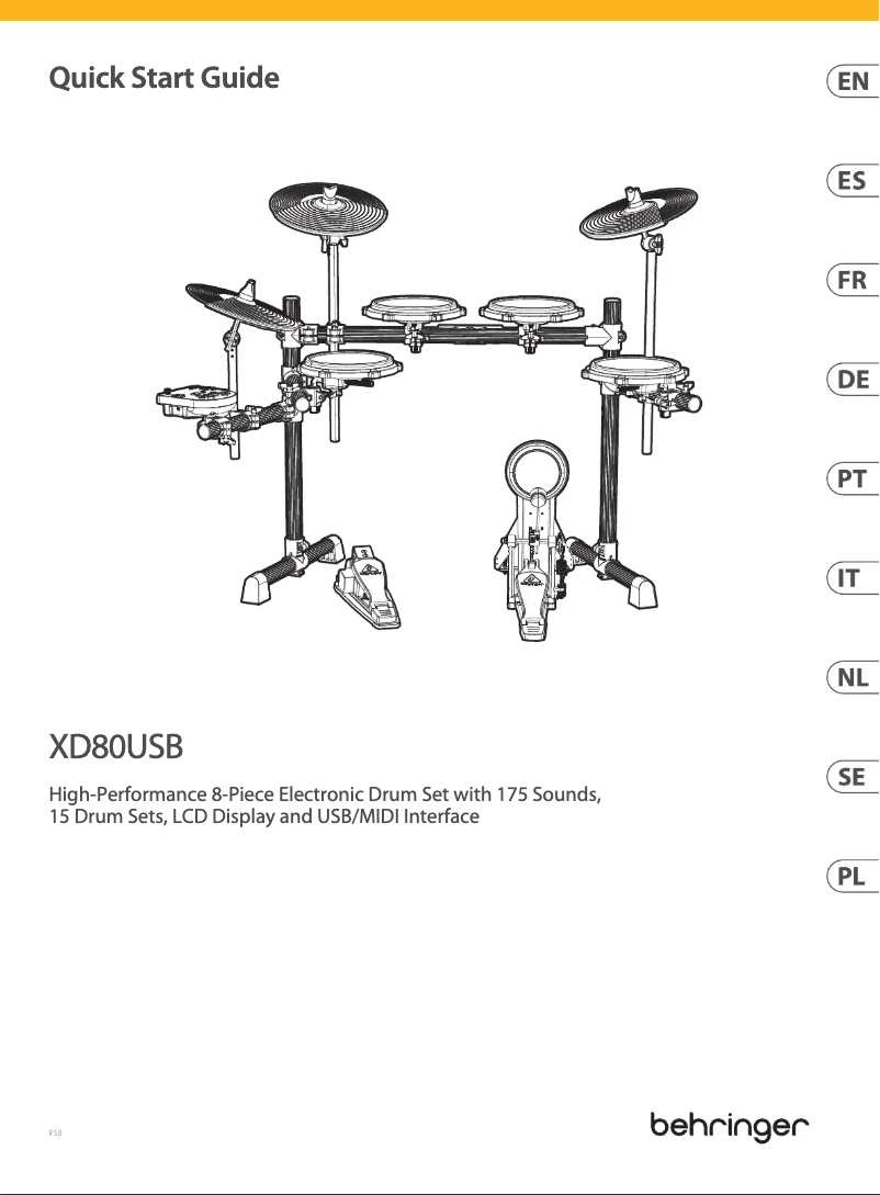 Page 1 de la notice Manuel utilisateur Behringer XD8USB