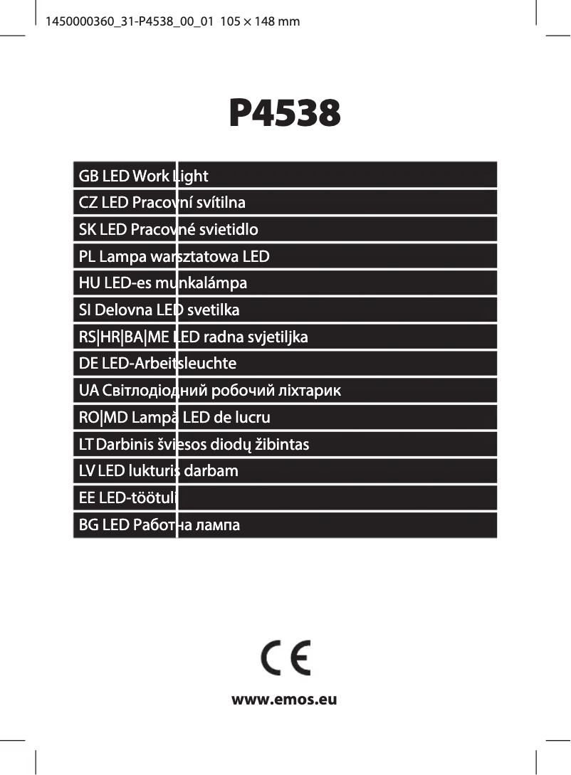 Page n°1 - Manuel utilisateur Emos P4538