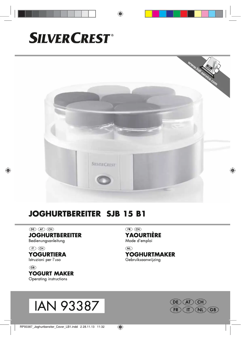 Image de la première page du manuel de l'appareil SJB 15 B1