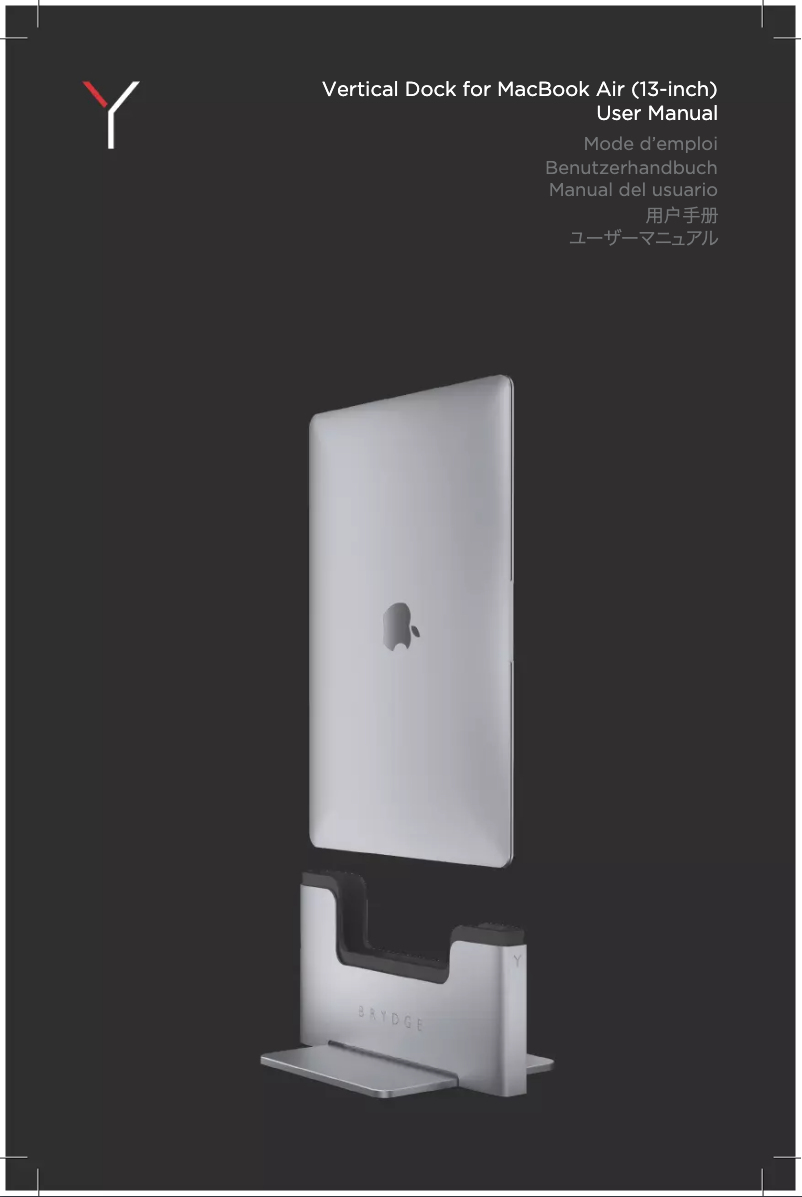Page 1 de la notice Manuel utilisateur Brydge Vertical Dock Macbook Air