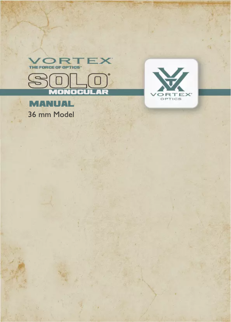 Page 1 de la notice Manuel utilisateur Vortex Solo 8x36