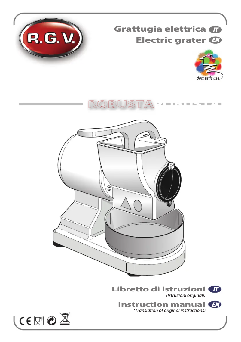 Page n°1 - Manuel utilisateur RGV Robusta 90920