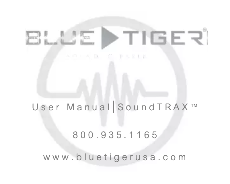 Page 1 de la notice Manuel utilisateur Blue Tiger Sound TRAX