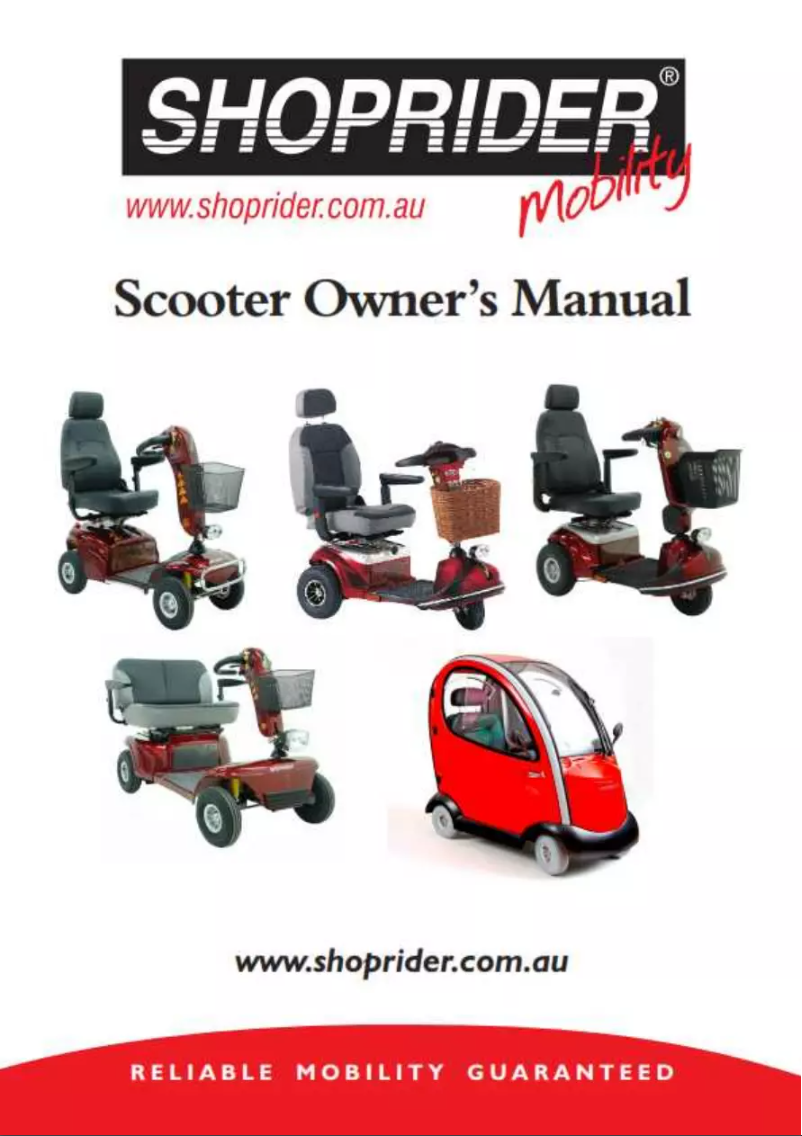 Page n°1 - Manuel utilisateur Shoprider 889D