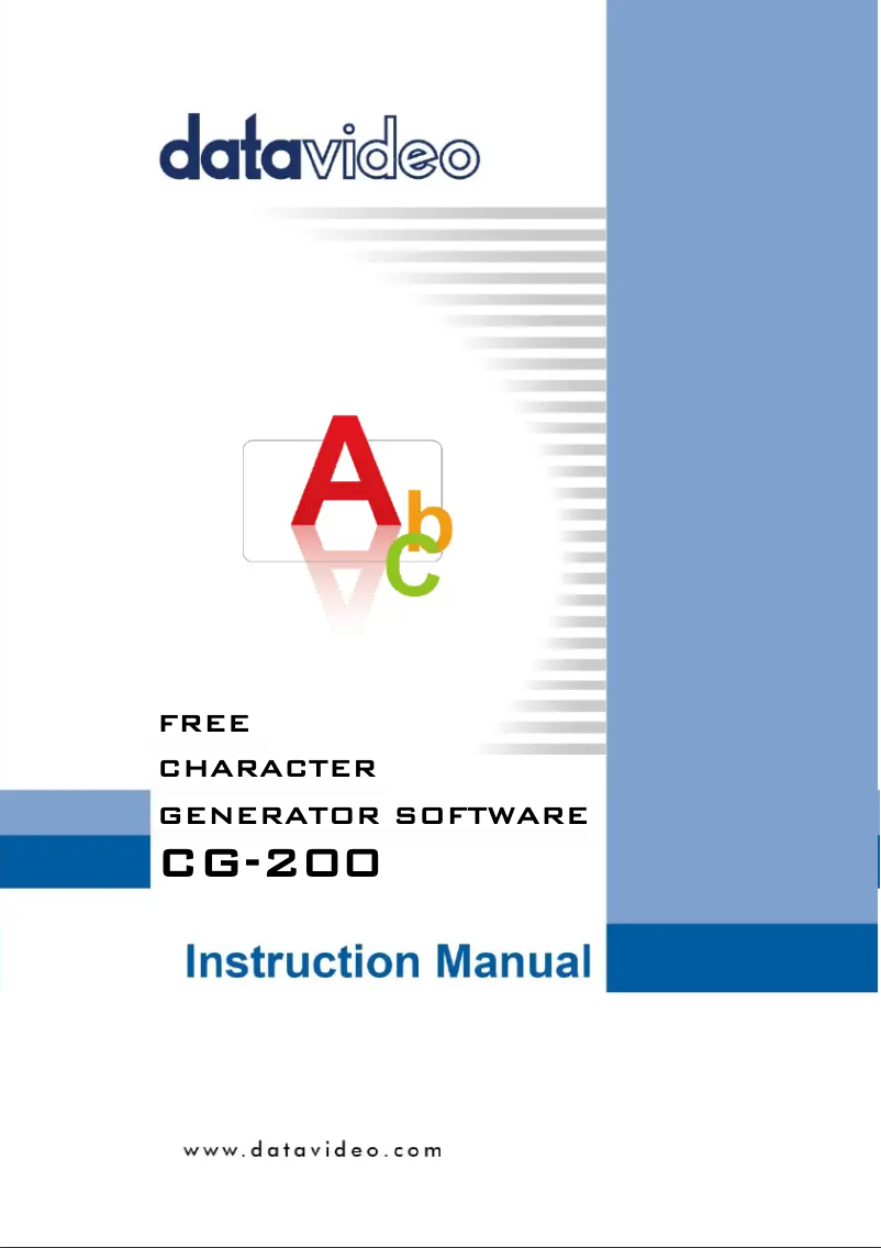 Página 1 del manual Manual de usuario DataVideo CG-200