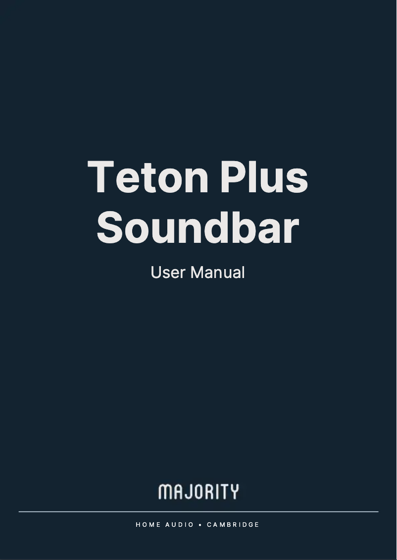 Image de la première page du manuel de l'appareil Teton Plus